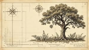 Mature oak with flat topped stubs and dense epicormic sprouts regrowing