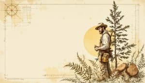 Mechanized feller-buncher cutting pine trees at sunrise in American logging operation