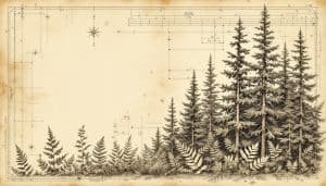 Selective tree harvesting in small mixed hardwood woodlot with mature trees marked for removal